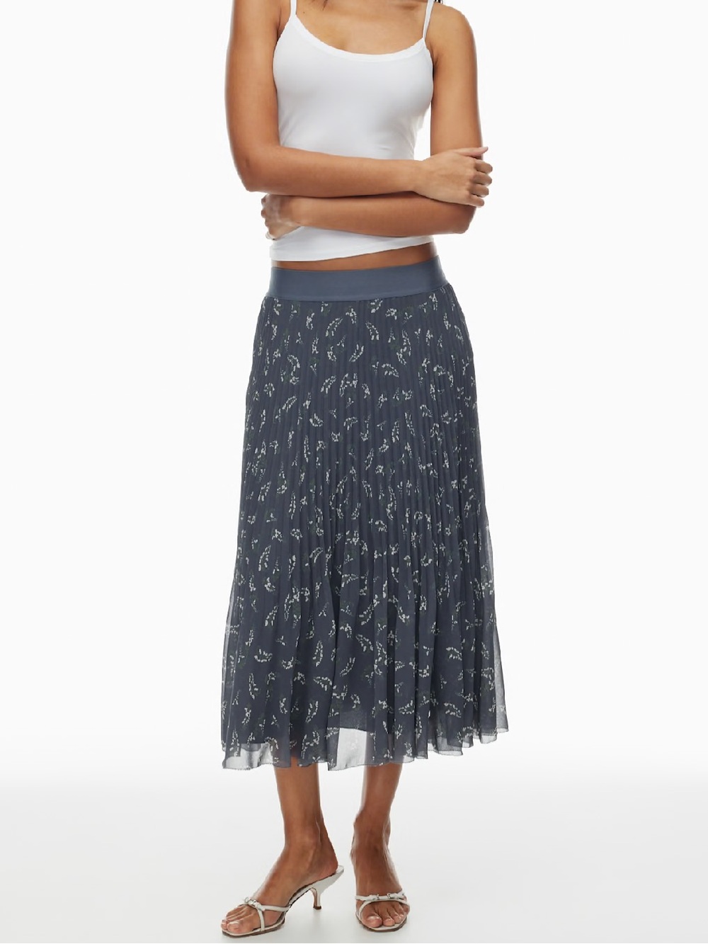 Wilfred Twirl Pleated Skirt Pleated chiffon midi skirt Size 2XS